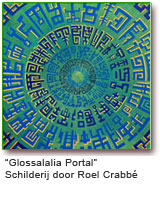 Glossalalia Portal - schilderij van Roel Crabbe