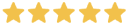 Five gold stars on a white background.